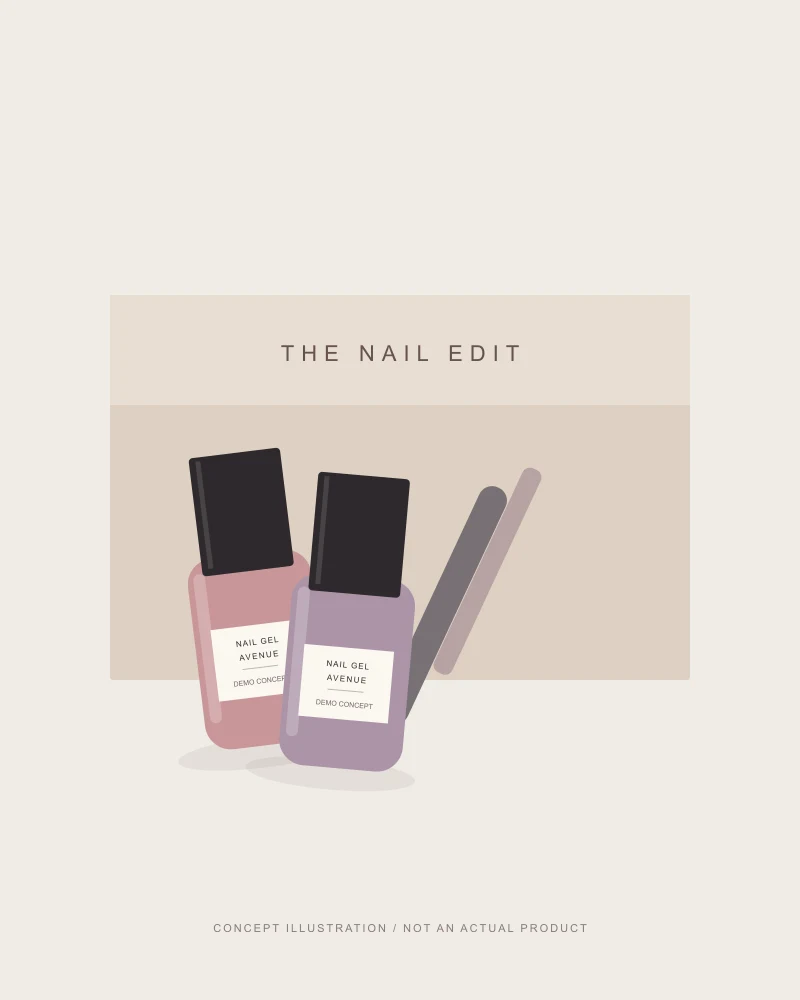 Gel Nail Polish Kits concept illustration