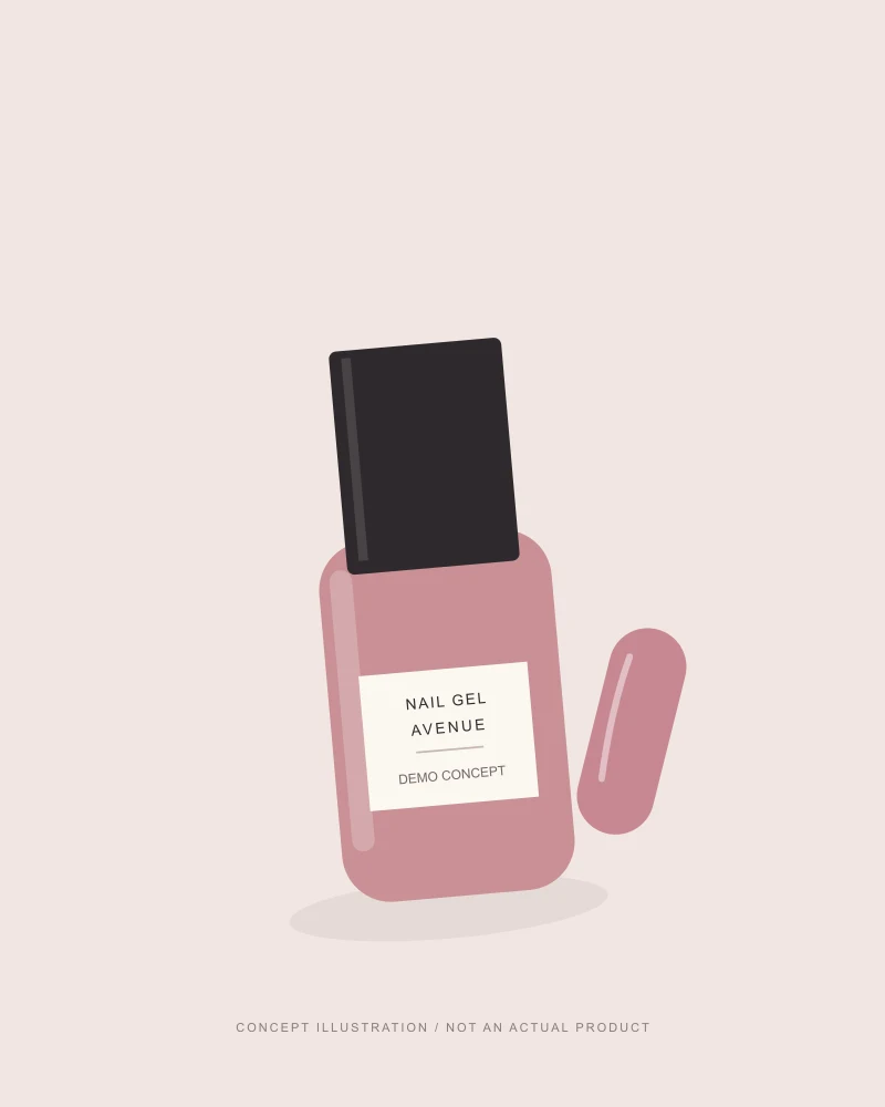 Gel Nail Polish concept illustration