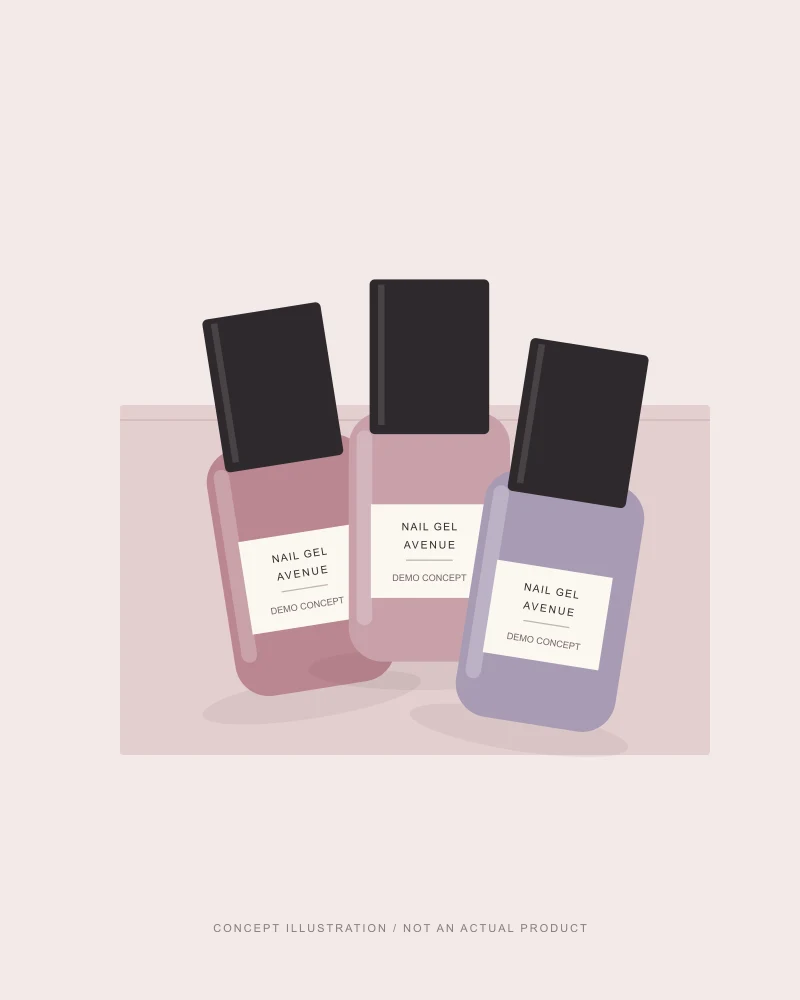 Nail Charms concept illustration
